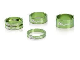 XLC set distančnikov A-HEAD, Lime green