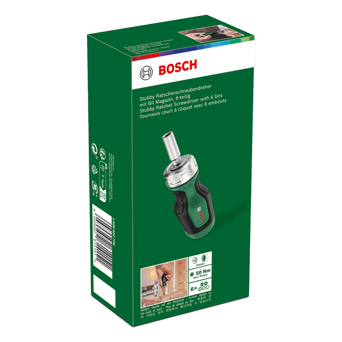 BOSCH izvijač z ragljo STUBBY RATCHET SCREWDRIVER 6