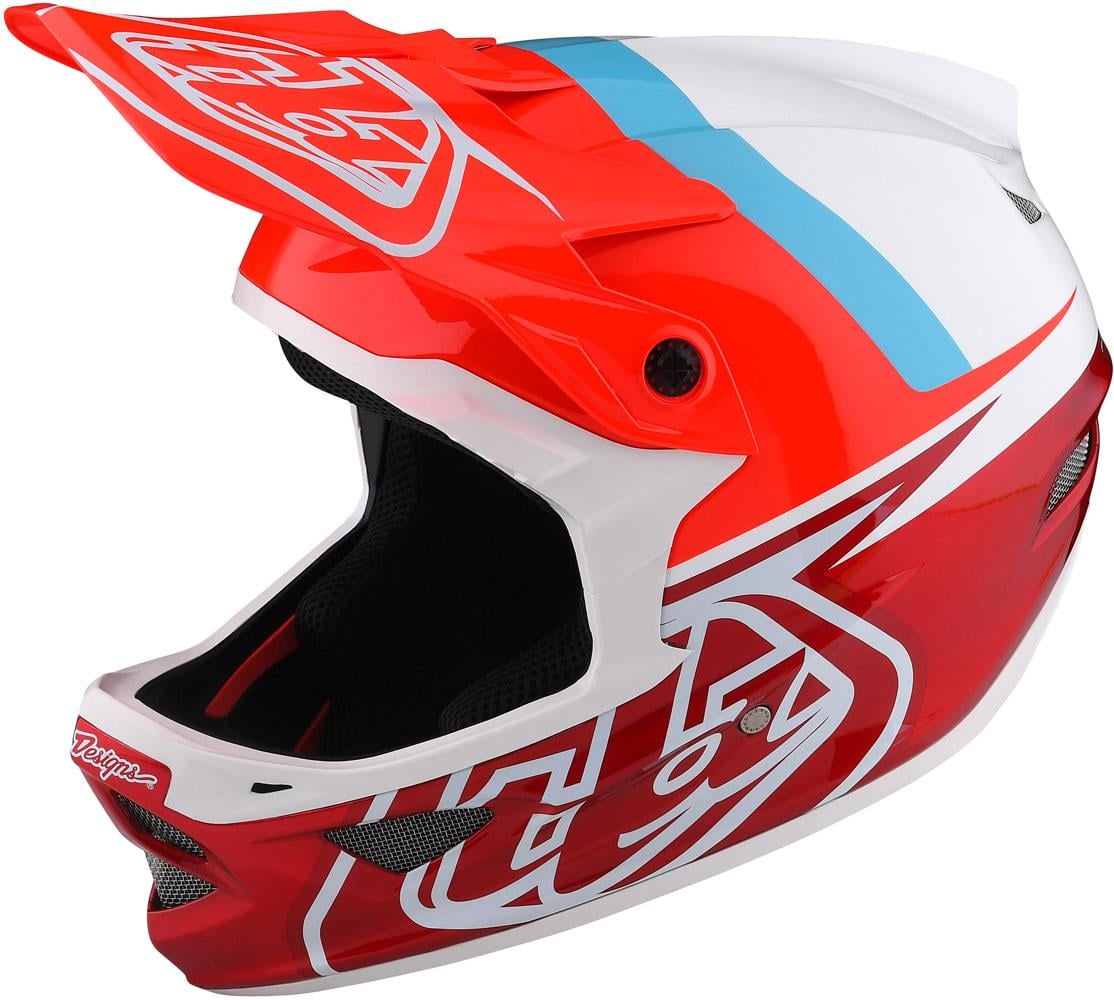 TROY LEE DESIGN čelada D3 FIBERLITE, Slant red