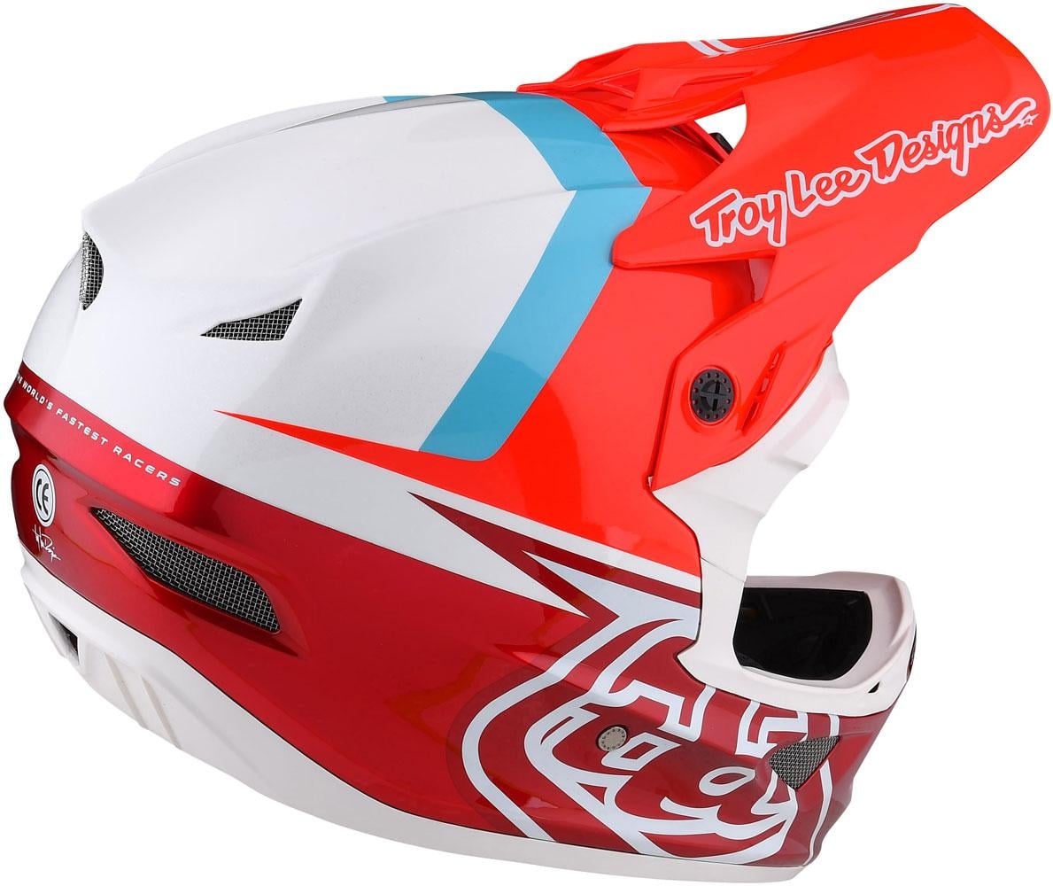 TROY LEE DESIGN čelada D3 FIBERLITE, Slant red