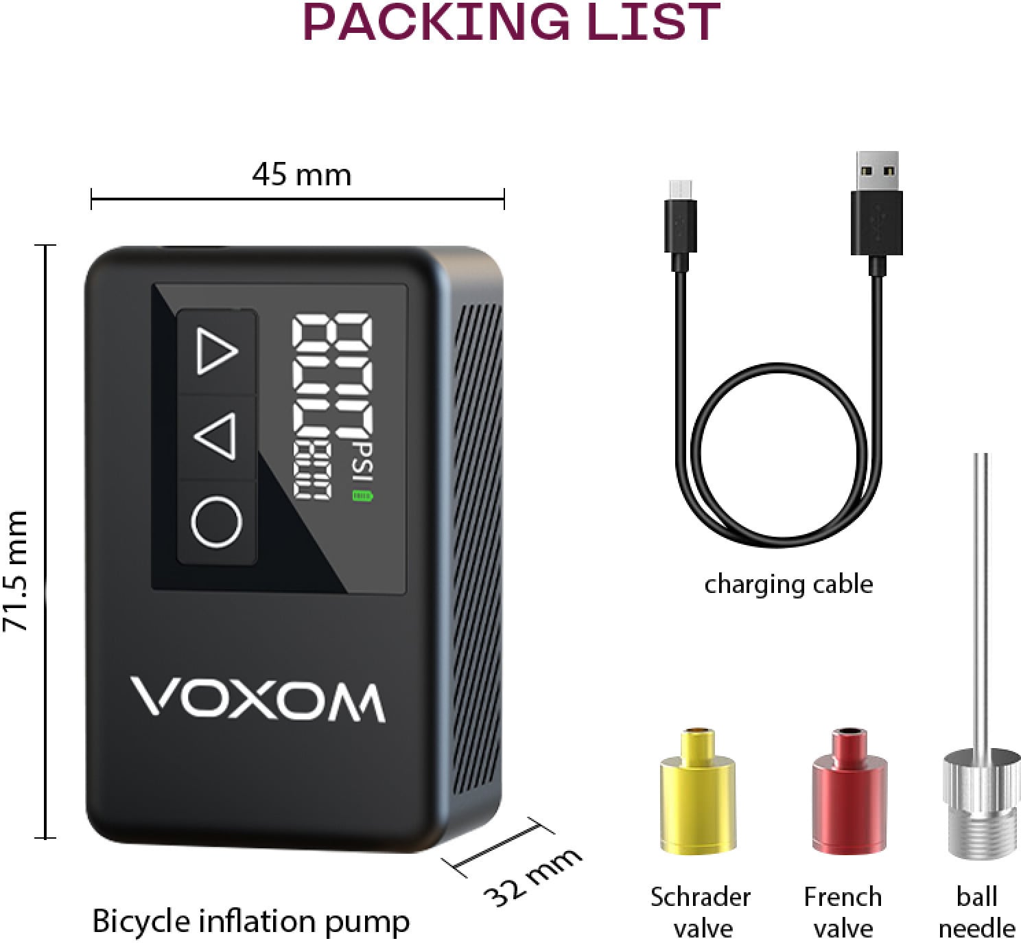 VOXOM električna tlačilka MINI TIRE INFLATOR EPu2