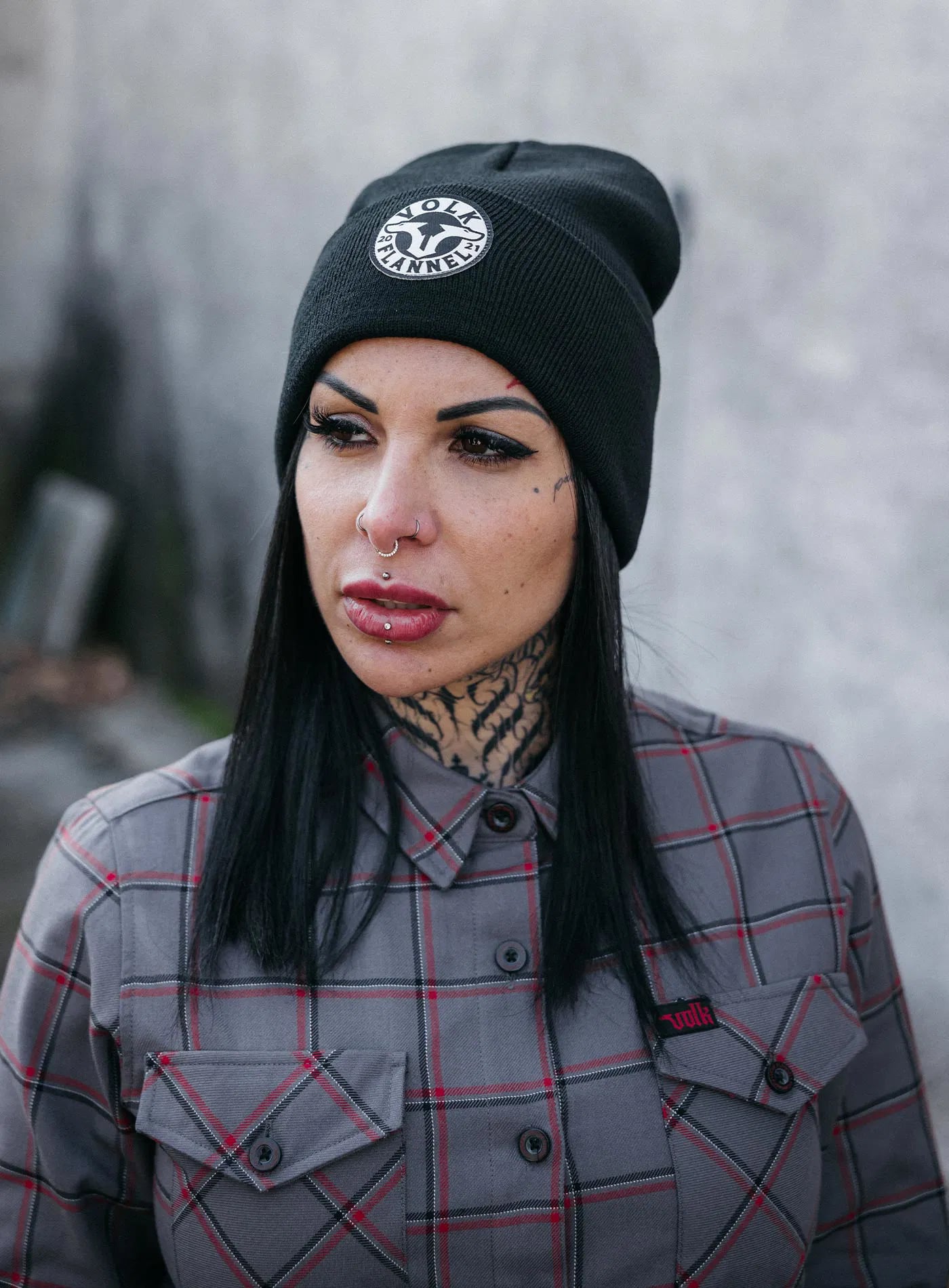 VOLK FLANNEL kapa CUFF White Logo