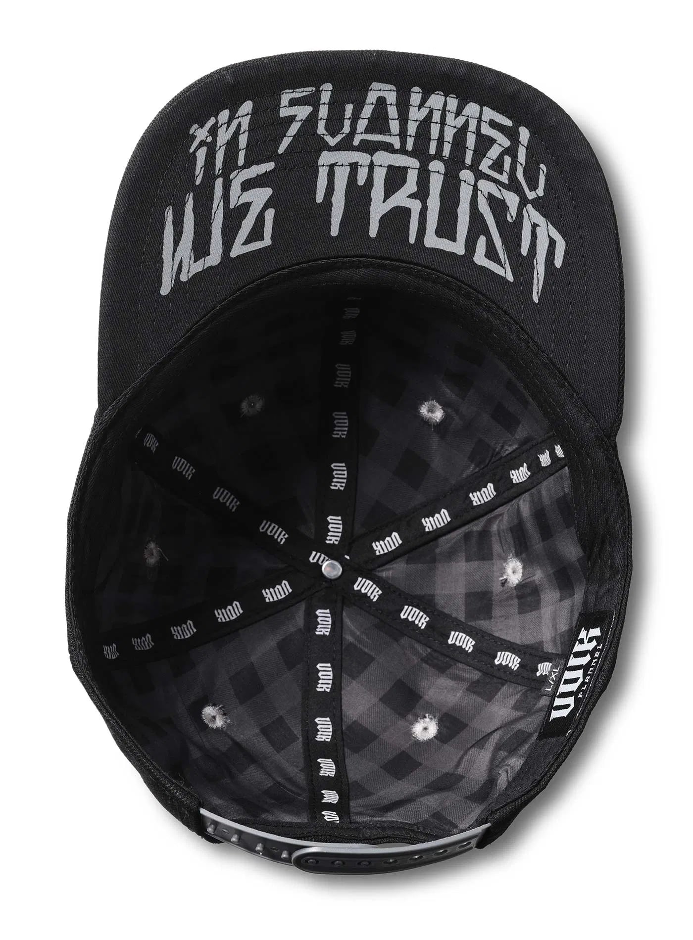 VOLK FLANNEL kapa LOGO Black Snapback