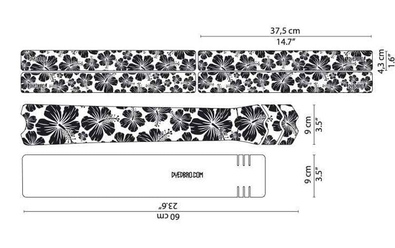 DYEDBRO set zaščitnih folij HAWAII FLOWERS Black