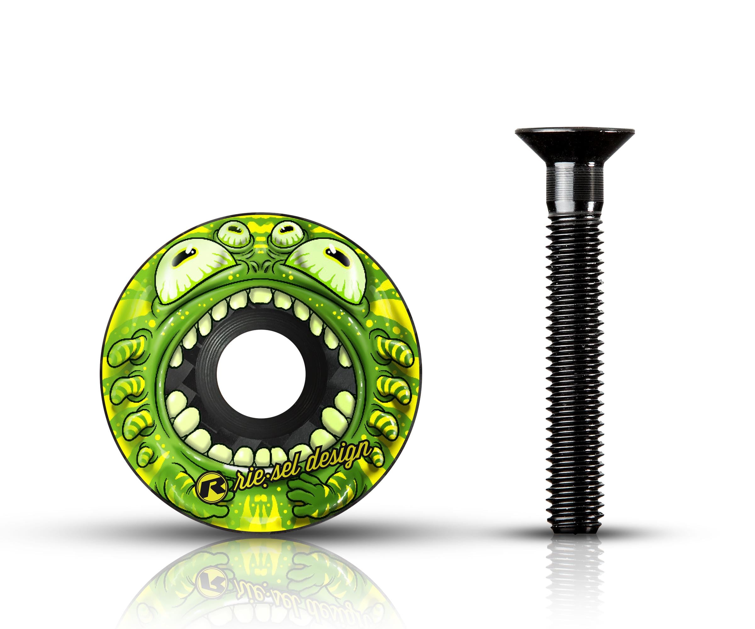RIESEL karbonski pokrovček krmila MONSTER II Green