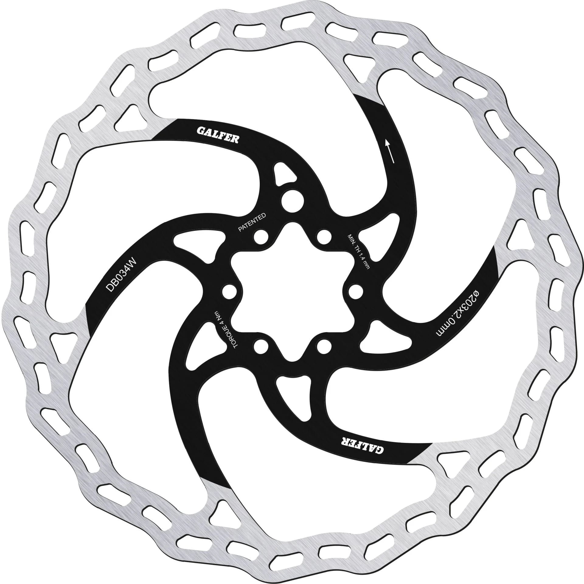 GALFER rotor DISC WAVE DB034W 203mm, 6H