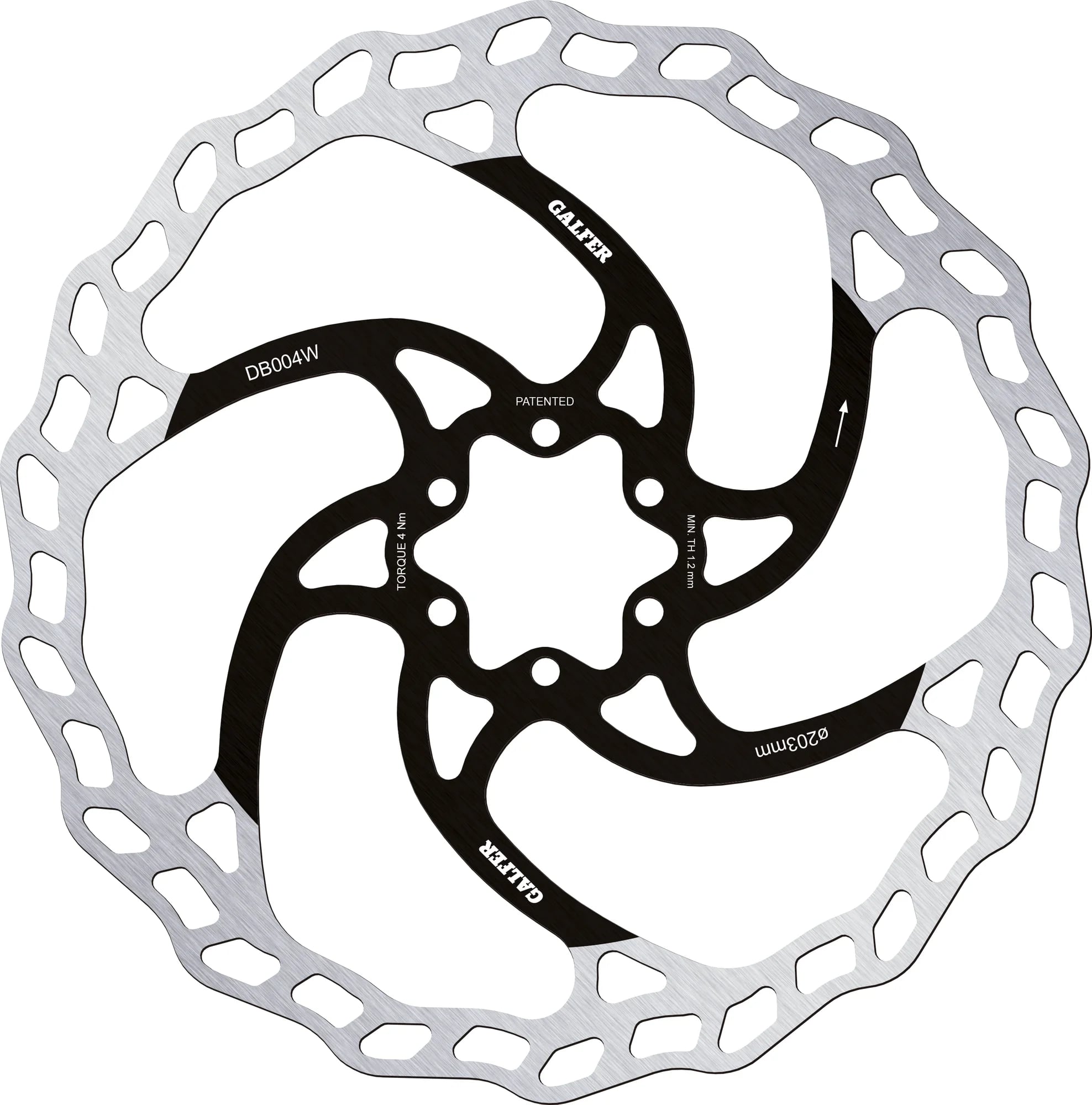GALFER rotor DISC WAVE DB004W, 203mm, 6H